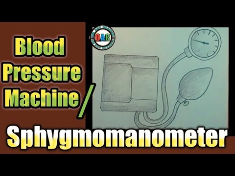 Sphygmomanometer Drawing / Blood Pressure Machine / Sphygmomanometer diagram