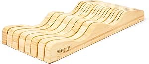 X-Large In-Drawer Bamboo Knife Block: 15 Slot (Holds 12-15 Knives) Empty Wooden Knife Holder for Kitchen Drawers - Cutlery Tray Organizer & Storage
