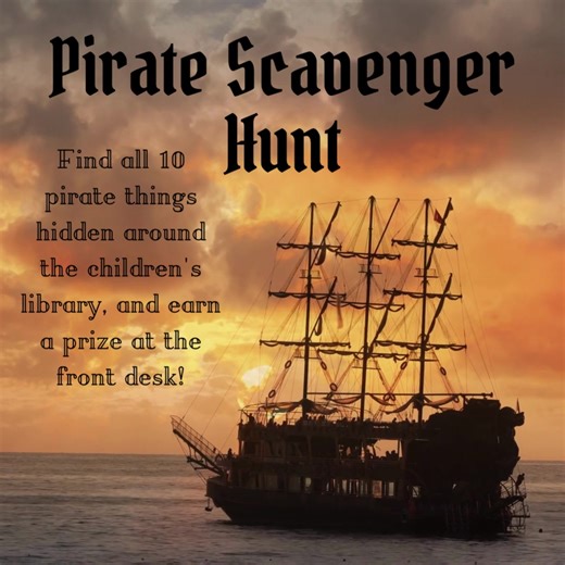 Can you find all 10 pirates-themed pictures in the Children's Library? Finish the scavenger hunt and win a prize... available through the end of August! #pawtucketpubliclibrary #childrensprograms #scavengerhunt | Pawtucket Public Library | Facebook