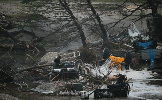 Watch: House floats down river in Texas flash flood