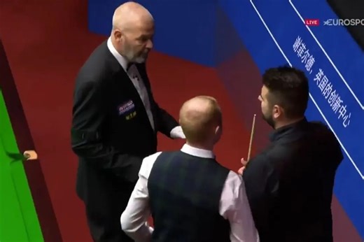 Snooker referee was forced to intervene as stars go head-to-head after star breaks unwritten rule