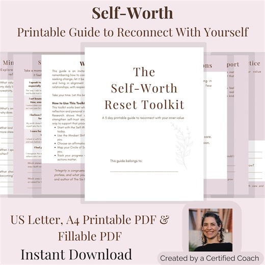 Self-worth Reset Toolkit: Printable Journal & Affirmations (PDF) - Etsy