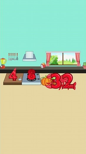Meet the Math Facts "4x8=32" Part 1 | Preschool Prep Company #shorts