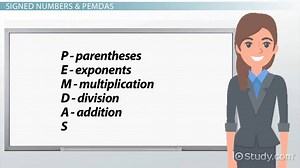 Order of Operations With Signed Numbers