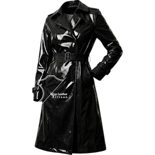 Glossy Black PVC Trench Coat – Matrix Style, Cyberpunk Alternative Apparel - Etsy UK