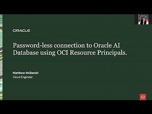 Password-less connection to Oracle AI Database using OCI Resource Principals