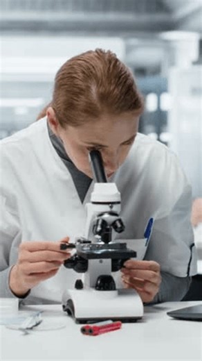 clip-3985769253-vertical-video-histology-technician-using-compound-microscope