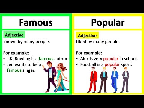 FAMOUS vs POPULAR 🤔 | What's the difference? | Learn with examples