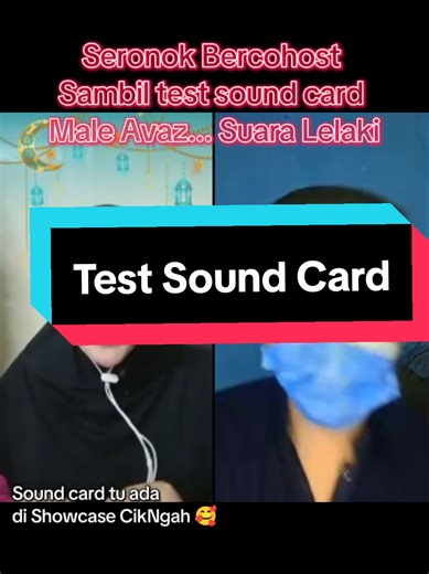 Seronok Bercohost Sambil test sound card. Sound card boleh tukar suara lelaki, kanak-kanak #tiktoklive #livehighlights #cohost #funtime #soundcard