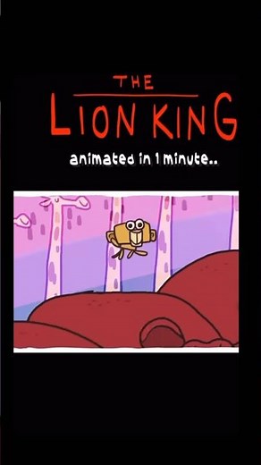 The lion king, animated in one minute
