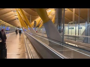 Madrid Airport T4 Arrivals to Metro | Driverless Train & Full Walk