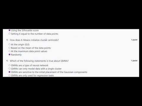 Machine Learning and Deep Learning - Fundamentals and Applications Week 8 Assignment Answer