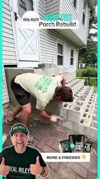 Full Front Porch Rebuild Start 2 Finish #fyp #downesconstruction #diy #construction