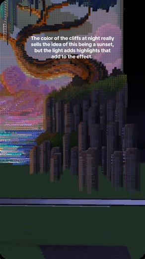 Bismuthief on Instagram: "Survival hostile Minecraft tree returns! And this time, I’m shading it a second time. #minecraft #minecraftbuilds #gradient"