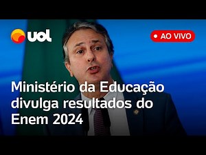 Enem 2024: Ministro da Educação fala ao vivo sobre o resultado da prova e site do Inep; assista