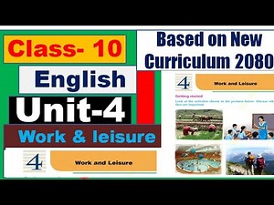 Grade 10 English Chapter 4 // Work & Leisere