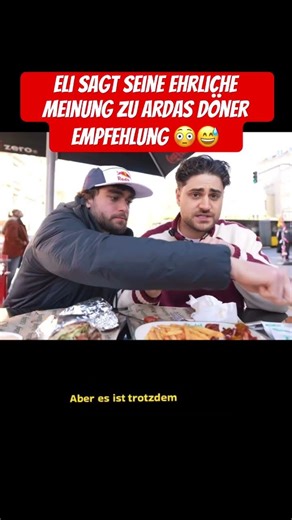 Eli sagt seine ehrliche Meinung im Döner Test mit Arda 👀 #ardasaatci #eli #shorts #food #clips