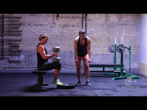 The Bigness Project Demo: Dumbbell Seated Calf Raise