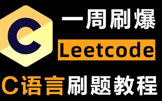 【C语言LeetCode刷题教程】牛掰！技术大佬带你一周天刷爆LeetCode，草履虫都能听懂！大厂面试必备技能，学完即可上岗！