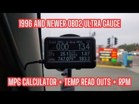 OBD2 MPG Fuel Economy computer real time mileage + engine parameters Ultra gauge diagnostic tool CEL