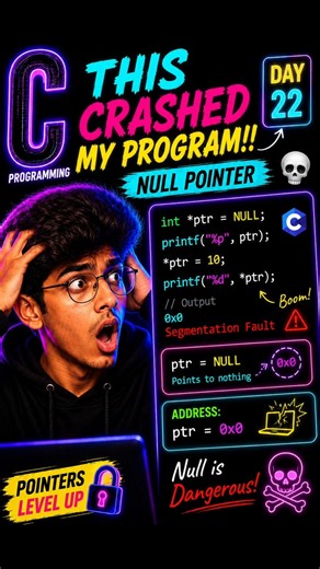 POV: Day 21 of learning C and it crashed instantly 💀 #coding #cprogramming #codingjourney #shorts