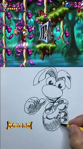 Drawing Rayman (PS1 Fanart)!!