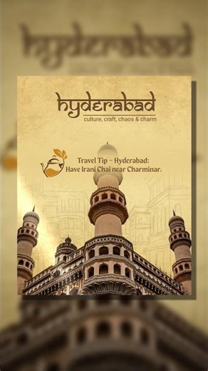 Hyderabad Travel Post Design in #canva #travel #hyderabad