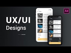 How to Design Shopping Cart Mobile App Screen | Adobe Xd UX/UI App Design Speedart Tutorial