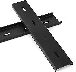 UNIFAMILY 2 Pcs C Channel Steel, 14” Black C Channel Steel for Table Top Stiffeners, Hidden Support Metal Bracket Enhancing Stability and Durability for Wood Tables with Support Metal Bracing