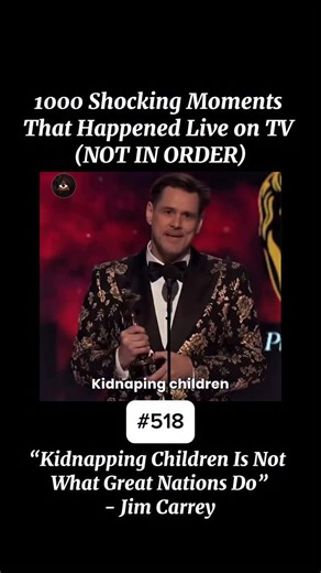 OFFICIAL CAUGHTLIVE ACCOUNT on Instagram: "In October 2018, Jim Carrey used his acceptance speech at the BAFTA Britannia Awards in Los Angeles to deliver one of the most pointed political monologues of his career. Receiving the Charlie Chaplin Britannia Award for Excellence in Comedy, he shifted quickly from jokes into a critique of what he saw as a darker turn in American politics. Citing Chaplin’s legacy of using comedy to confront injustice, Carrey argued that modern society was again facing 