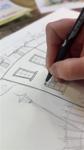 Karen Campbell | 🥂 *2* *NEW* YouTube tutorials today to kick the year of RIGHT 💃🙌🎊🎉 how to draw this house from scratch is now on my Karen Campbell DRAWS... | Instagram
