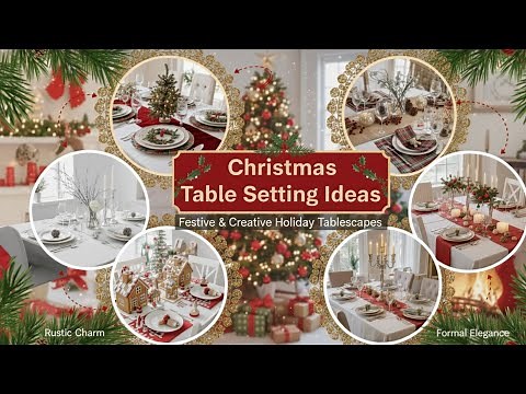 156+ Christmas Table Setting Ideas 2025 | Modern Dining & Holiday Tablescape Trends