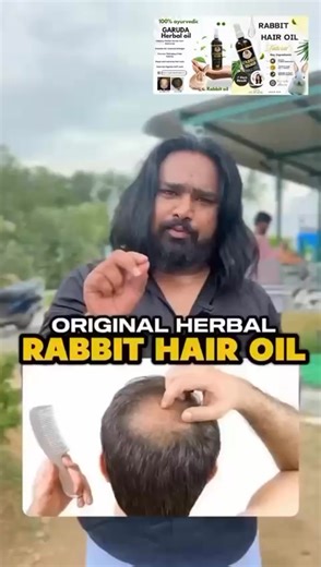 2.5K views |  Say goodbye to hair fall, naturally! With Rabit Herbal Hair Oil you get a potent blend of herbs like amla, bhringraj & shikakai, formulated to strengthen your roots, nourish your scalp and reduce hair breakage—no sticky residue, no harsh chemicals. | Rabbit herbal hair oil | Facebook
