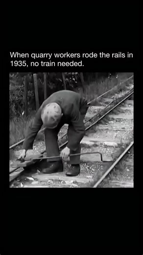 sciencetick__ on Instagram: "In 1935, quarry workers in Porthmadog, North Wales, invented a bold way to get home after long shifts. With no trains available, they built wooden trolleys called car gwyllt-"wild cars"-and rode them down steep quarry rail tracks. Each one had a central wheel, smaller front wheels, and a hand brake. Gravity did the rest, propelling them nearly 1,800 yards downhill with a drop of about 1,000 feet in just a few minutes. Newsreels captured the thrilling sight of men bal