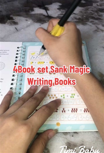 4Book Set Sank Magic Writing Notebook For kids #perfectgiftforkids #Chritmasgift #freeshipping #Discounted#TimiBaby Shop Now🛒🥰