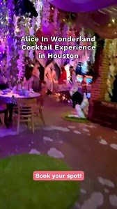 Who's ready for a tipsy tea party? 🎩🐰🍭 Enjoy a 90-minute topsy-turvy journey into this magical realm – create your own cocktails, solve riddles & more! | Houston Bucket List