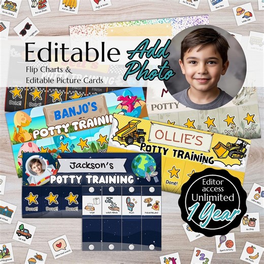 Toilet Training, Visual Schedule (editable) Routine Chart, Rewards Cards, Toddlers, Potty Training Visuals, Potty Training Chart (boys) - Etsy Canada