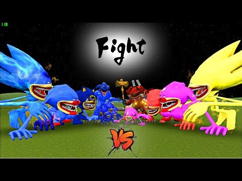 ALL EVOLUTION & CURSED FORMS SHIN SONIC EXE VS SONIC GIANT FULL COLOR IN GARRY'S MOD