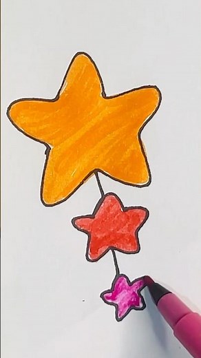Easy art ideas for kids | star drawing #shorts #trending #art #ytshorts #craft #viral #drawing