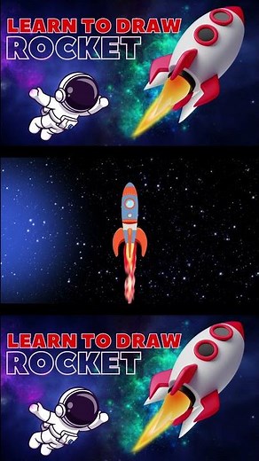 Learn to draw Rocket | Easy Drawing Videos for kids