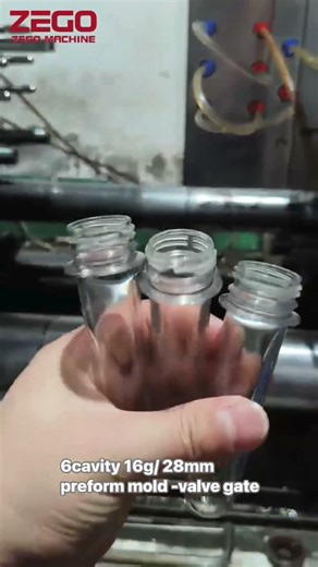 Bottle preform production process,6 cavity 16g/28mm #machine