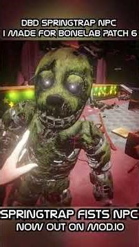 Fnaf Dead By Daylight Springtrap Fists Npc In Bonelab Patch6 #fnaf #dbd #springtrap #bonelabmods #vr
