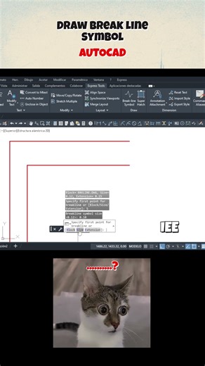 AutoCAD Draw Break line Symbol #autocad #tips #trucos #civil3d #ingenieria #civilengineering