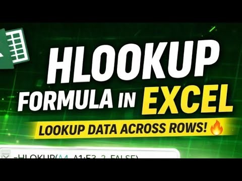 Master HLOOKUP in Excel in Just 5 Minutes 🚀