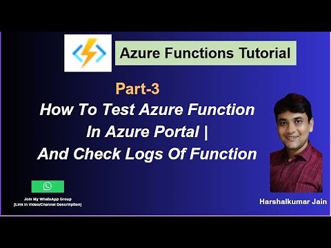 3: How To Test Or Run Azure Function In Azure Portal | Using Function URL & Test/Run Feature