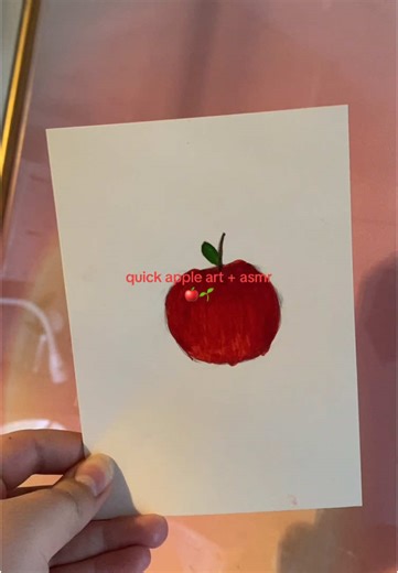 QUICK apple art ! 🍎 #fyp #fy #ohuhumarkers #fyppp #fyyyyyyyyyyyyyyyy #asmr #apple #dontflop