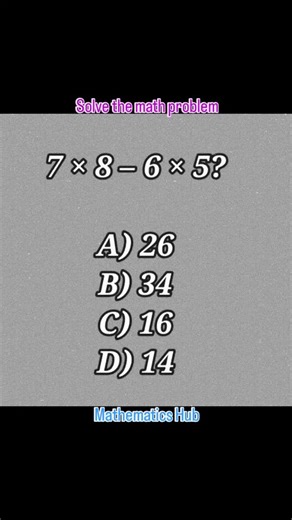 Mathematics Hub on Instagram: "Solve the math problem #mathproblems #viralreels #viral #maths"