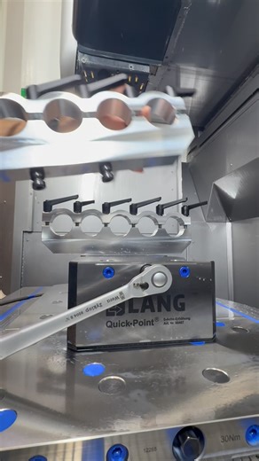 Nueva Precision, Inc. on Instagram: "Fun with some #zeropoint fixtures. #langtechnik #langquickpoint #quickpoint #dmgmori #dmu75 #regofix #gibbscam #dmgmoriusa #blaserswisslube #jobshop #jobshoplife #madeincolorado #5axis #cnc #fixture #machining #machinist #instamachinist #5axismachining #5axiscnc #workholding"