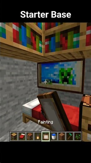 Easy Starter Base You NEED 😳🏡 | Minecraft #mctutorial #shortsminecraft #minecraftbuilding