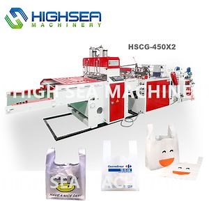 [Hot Item] High Speed Polythene PE Plastic Shopping T-Shirt Bag Making Machine